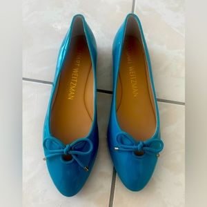 Stewart Weitzman turquoise flats - never worn size 9